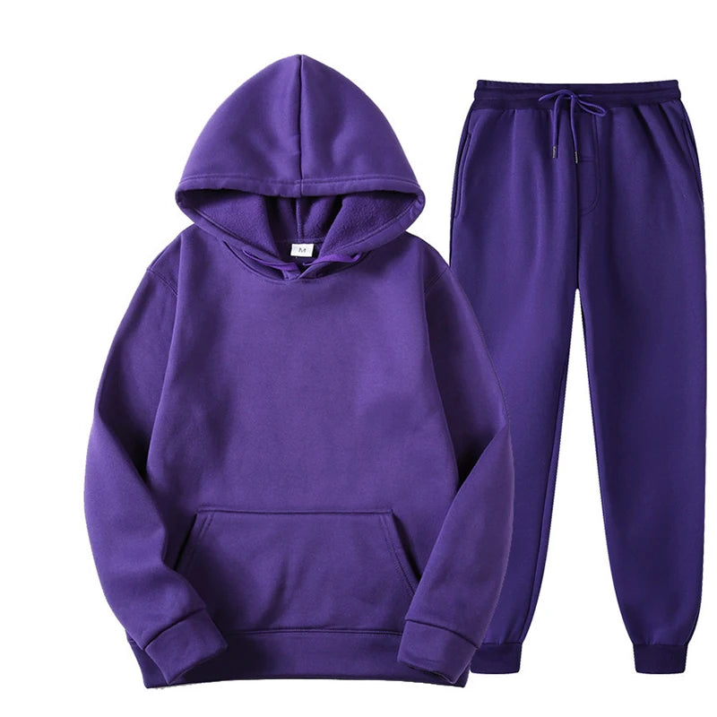Ultimate Comfort: Men and Women Cozy Tracksuit Set for Active Lifestyles