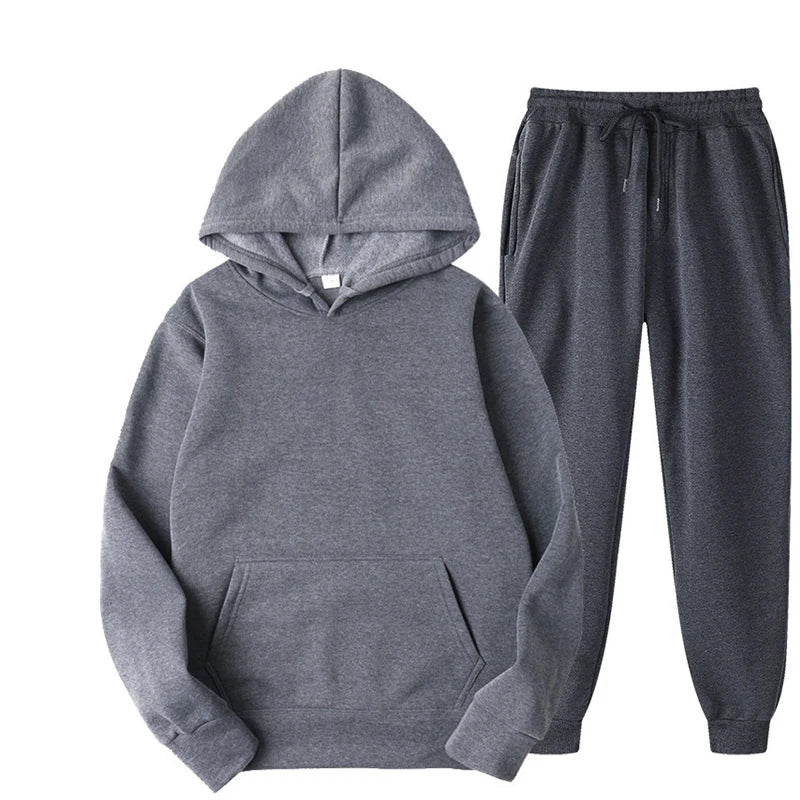 Ultimate Comfort: Men and Women Cozy Tracksuit Set for Active Lifestyles