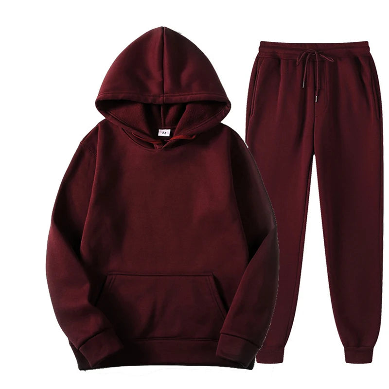 Ultimate Comfort: Men and Women Cozy Tracksuit Set for Active Lifestyles